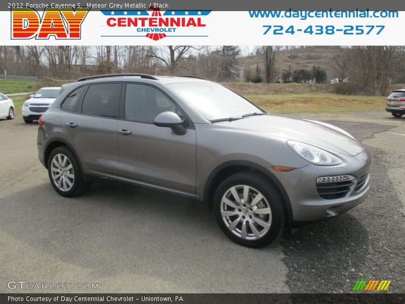 Meteor Grey Metallic / Black 2012 Porsche Cayenne S