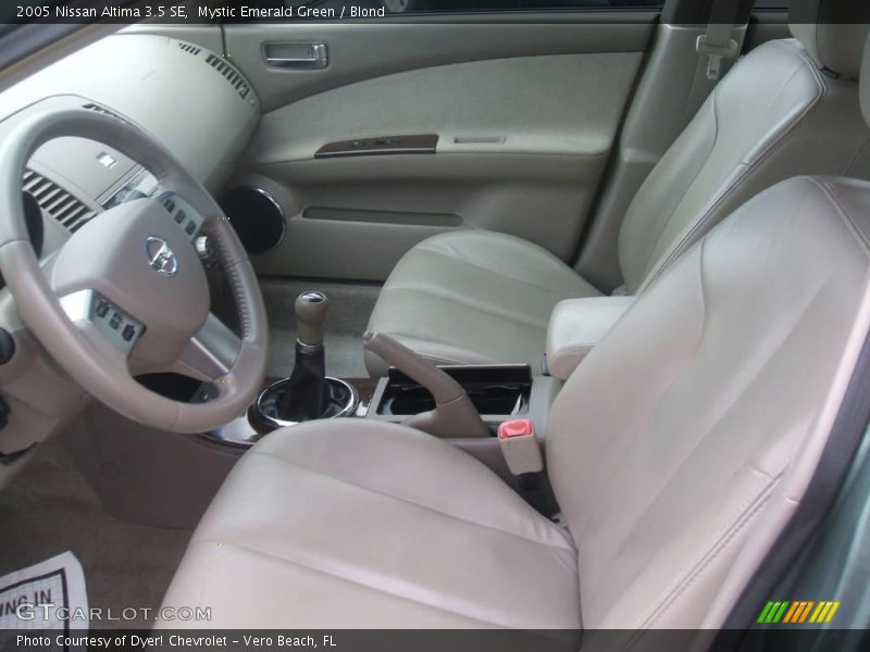 Mystic Emerald Green / Blond 2005 Nissan Altima 3.5 SE