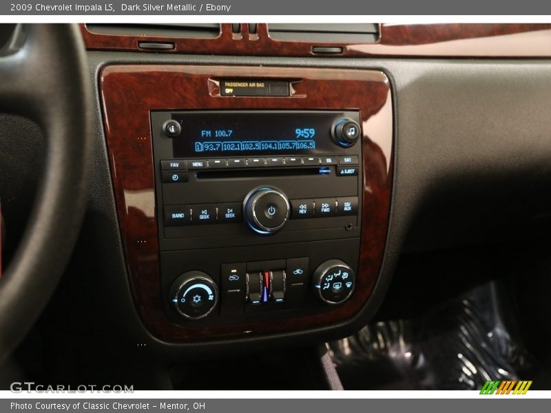 Dark Silver Metallic / Ebony 2009 Chevrolet Impala LS