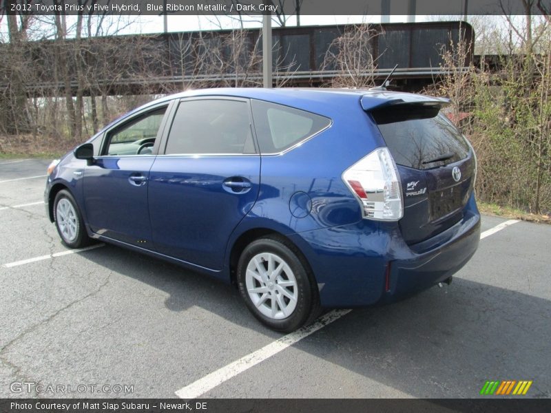 Blue Ribbon Metallic / Dark Gray 2012 Toyota Prius v Five Hybrid