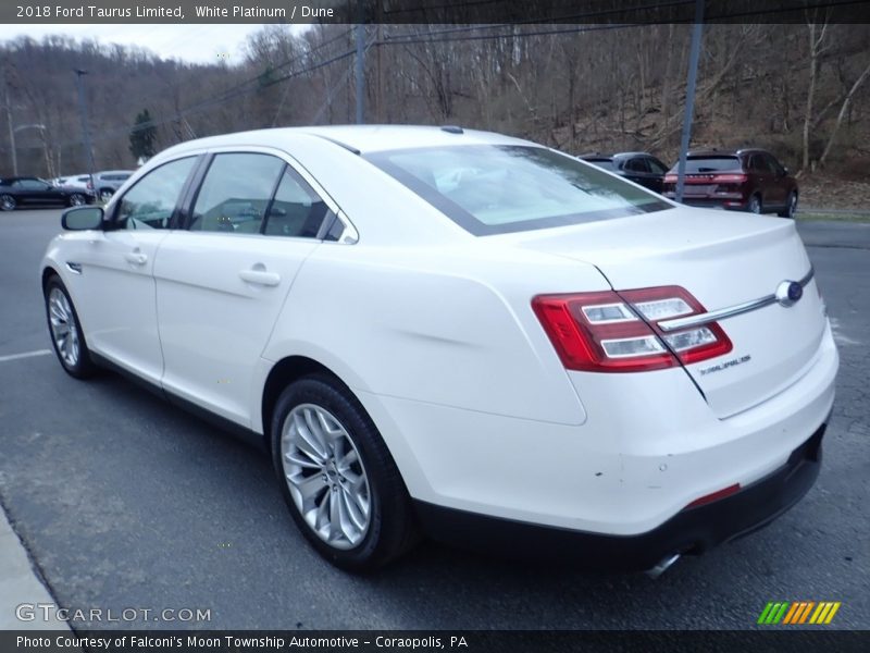 White Platinum / Dune 2018 Ford Taurus Limited