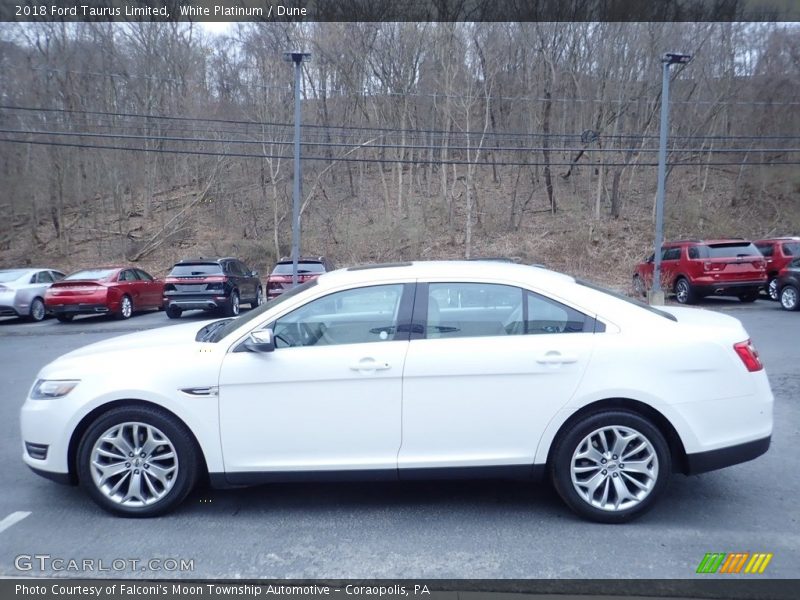 White Platinum / Dune 2018 Ford Taurus Limited