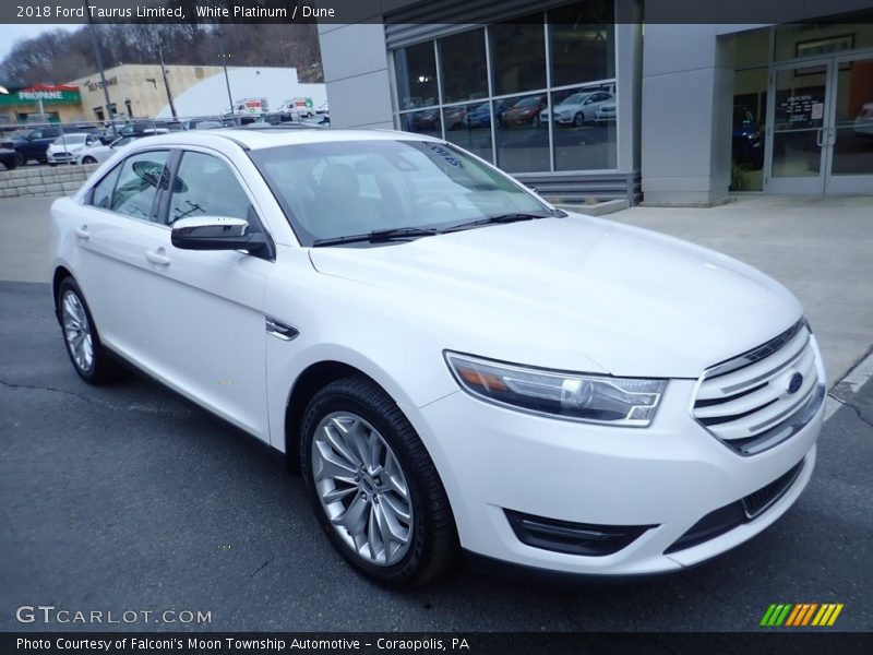 White Platinum / Dune 2018 Ford Taurus Limited