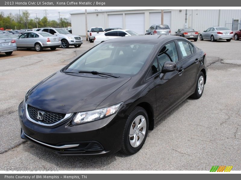 Kona Coffee Metallic / Beige 2013 Honda Civic LX Sedan