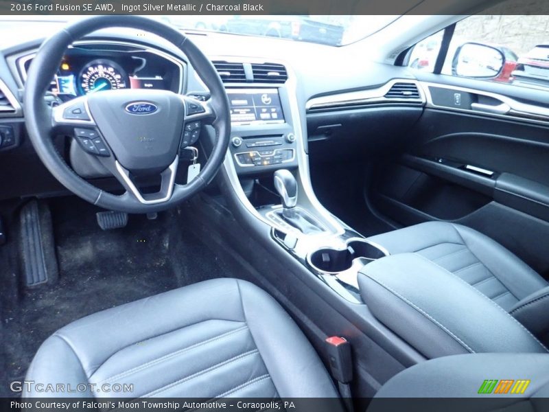 Ingot Silver Metallic / Charcoal Black 2016 Ford Fusion SE AWD