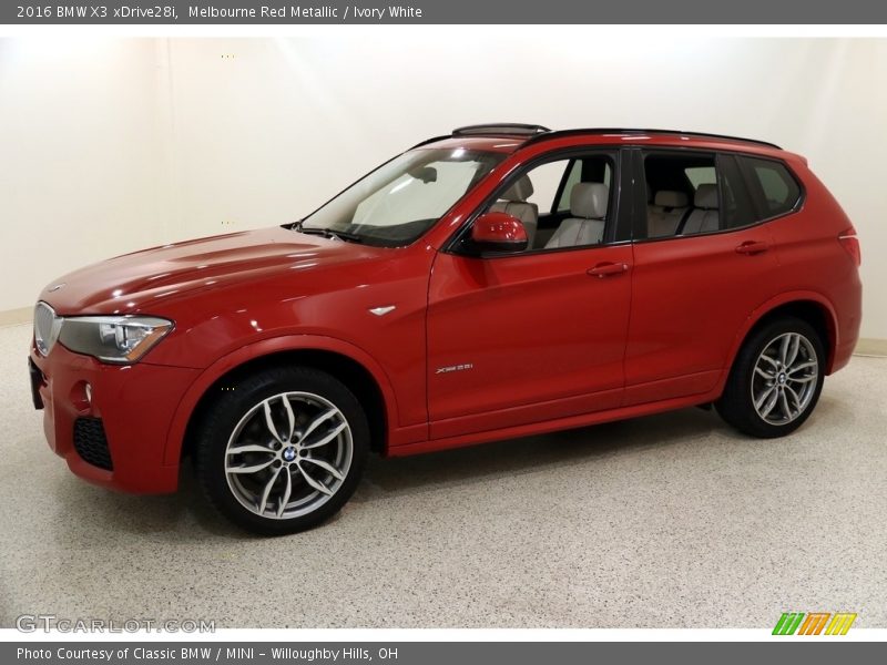 Melbourne Red Metallic / Ivory White 2016 BMW X3 xDrive28i