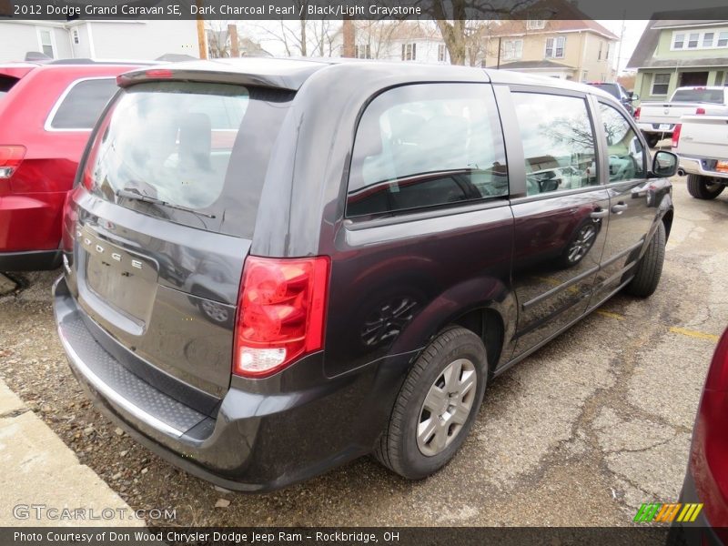 Dark Charcoal Pearl / Black/Light Graystone 2012 Dodge Grand Caravan SE