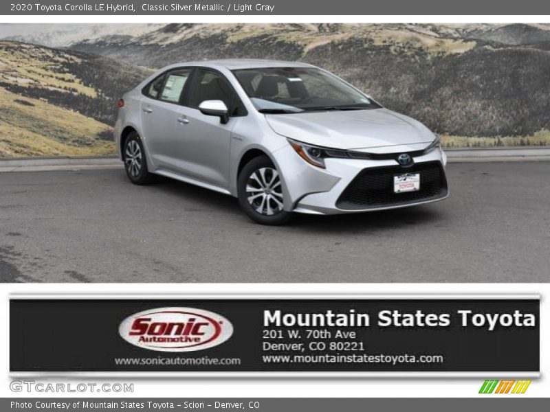 Classic Silver Metallic / Light Gray 2020 Toyota Corolla LE Hybrid