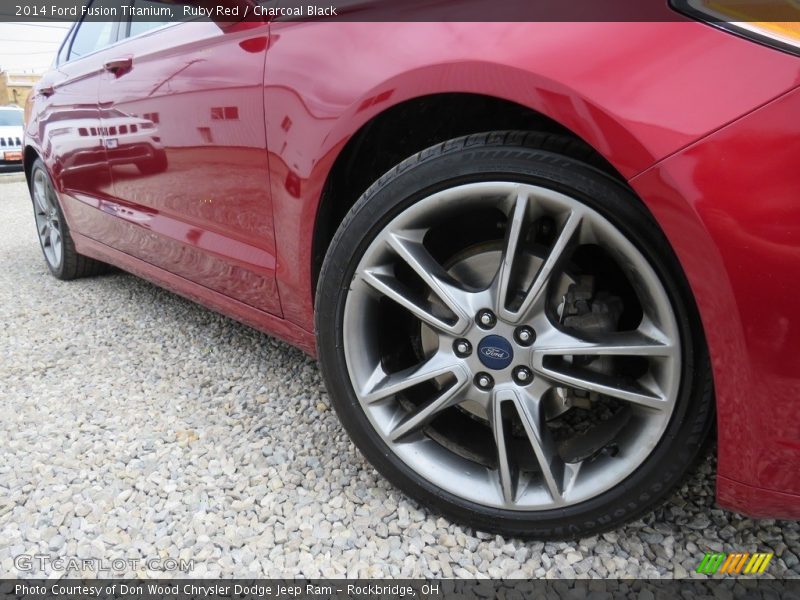 Ruby Red / Charcoal Black 2014 Ford Fusion Titanium