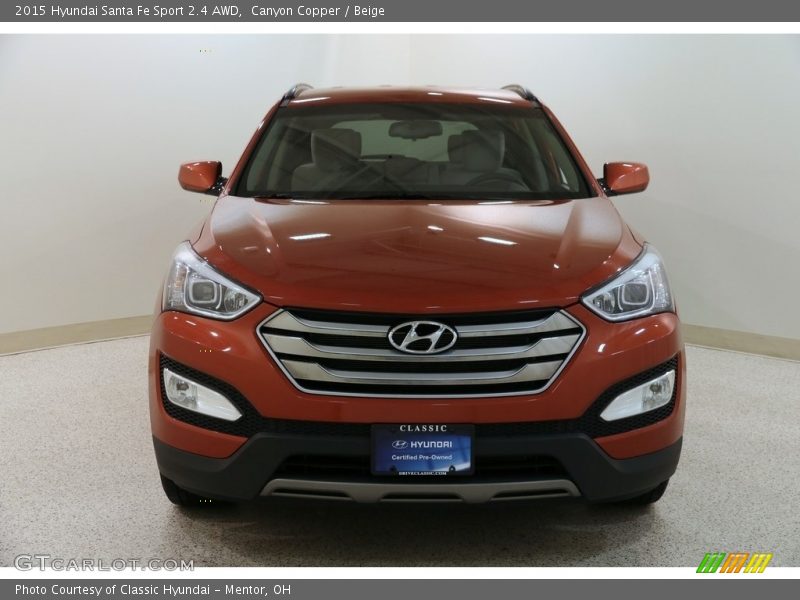 Canyon Copper / Beige 2015 Hyundai Santa Fe Sport 2.4 AWD