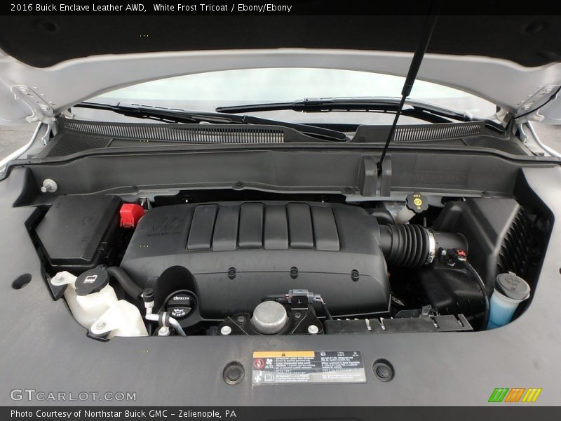 White Frost Tricoat / Ebony/Ebony 2016 Buick Enclave Leather AWD
