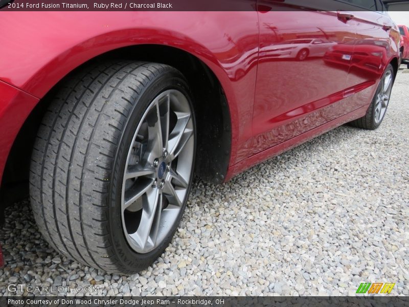 Ruby Red / Charcoal Black 2014 Ford Fusion Titanium