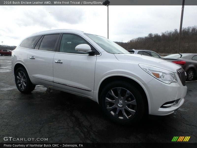 White Frost Tricoat / Ebony/Ebony 2016 Buick Enclave Leather AWD