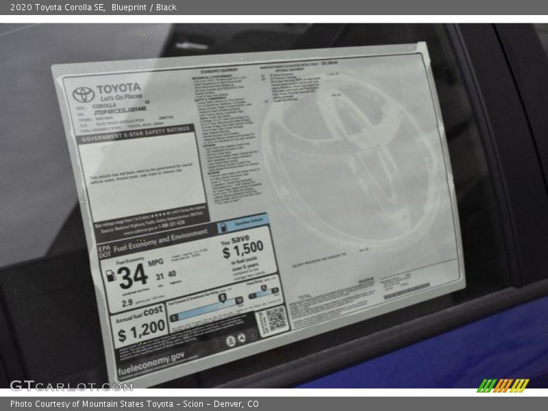 Blueprint / Black 2020 Toyota Corolla SE