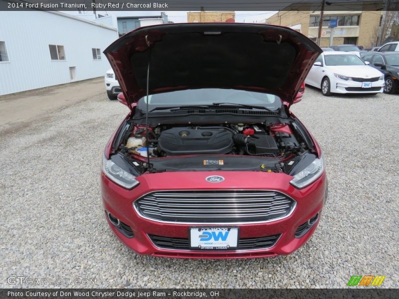 Ruby Red / Charcoal Black 2014 Ford Fusion Titanium