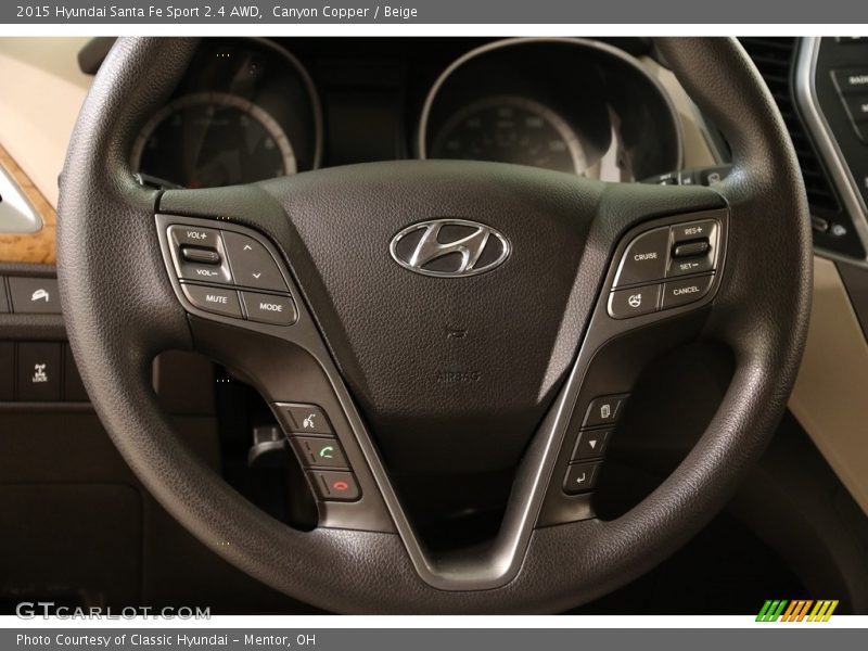 Canyon Copper / Beige 2015 Hyundai Santa Fe Sport 2.4 AWD