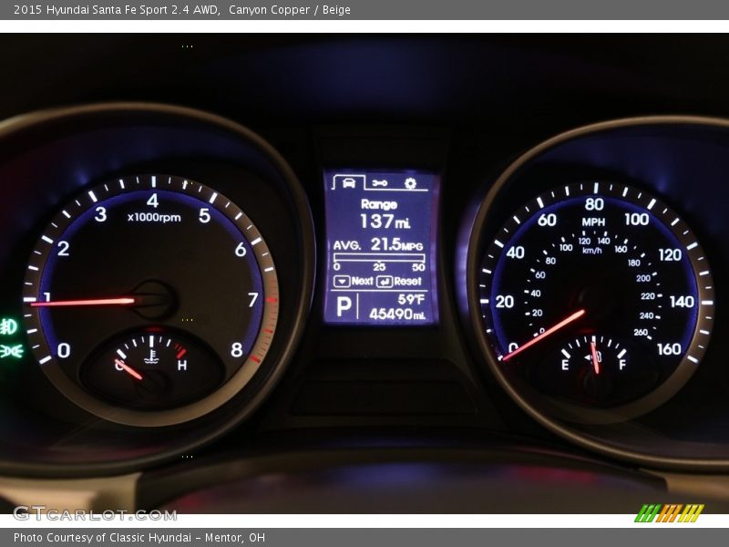 Canyon Copper / Beige 2015 Hyundai Santa Fe Sport 2.4 AWD
