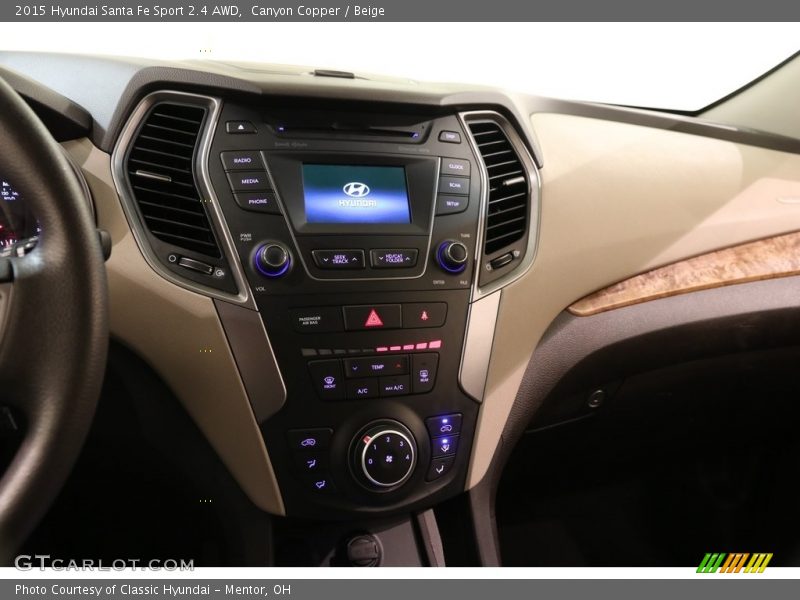 Canyon Copper / Beige 2015 Hyundai Santa Fe Sport 2.4 AWD