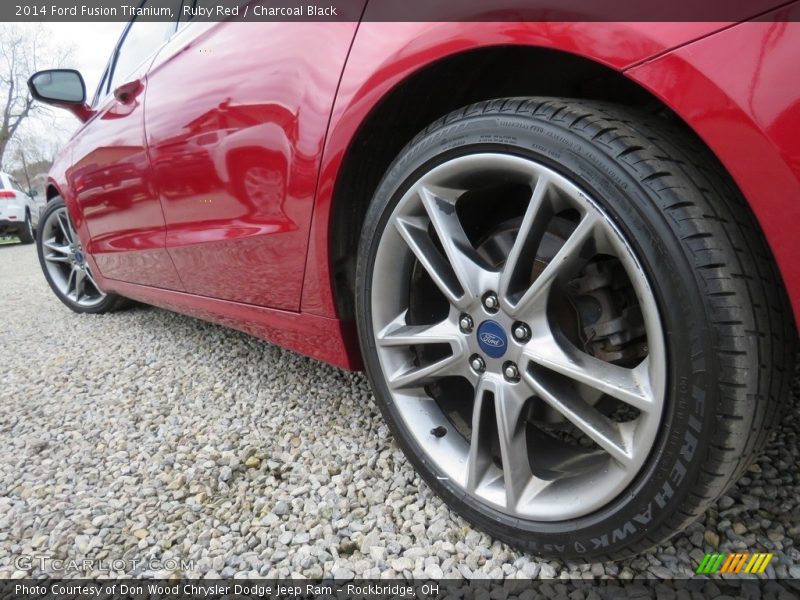 Ruby Red / Charcoal Black 2014 Ford Fusion Titanium