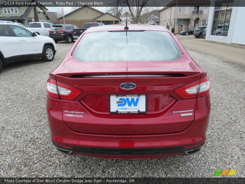 Ruby Red / Charcoal Black 2014 Ford Fusion Titanium