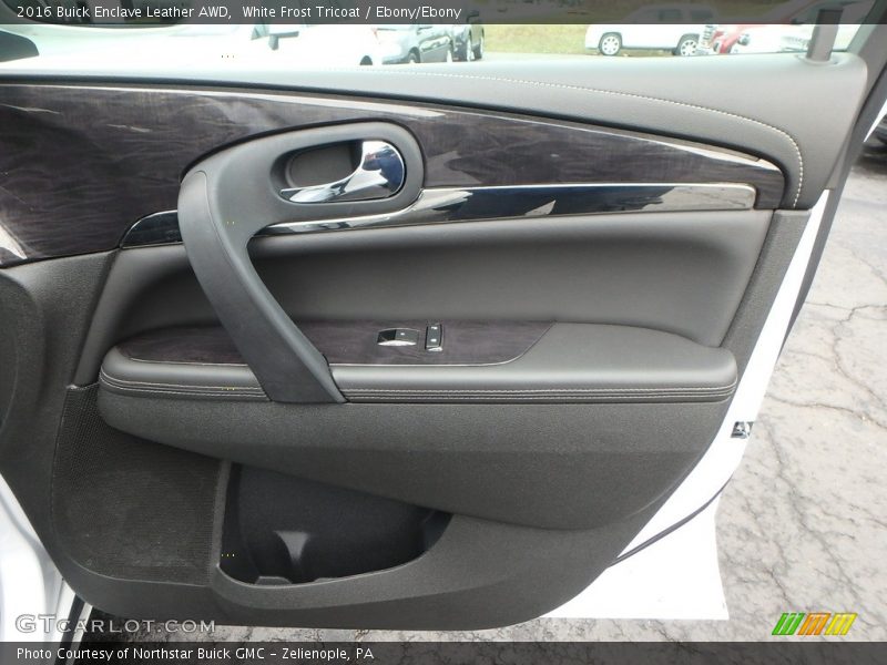 White Frost Tricoat / Ebony/Ebony 2016 Buick Enclave Leather AWD