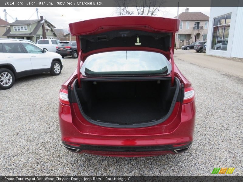 Ruby Red / Charcoal Black 2014 Ford Fusion Titanium
