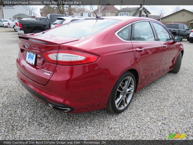 Ruby Red / Charcoal Black 2014 Ford Fusion Titanium