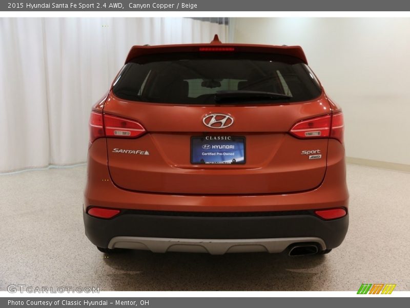 Canyon Copper / Beige 2015 Hyundai Santa Fe Sport 2.4 AWD