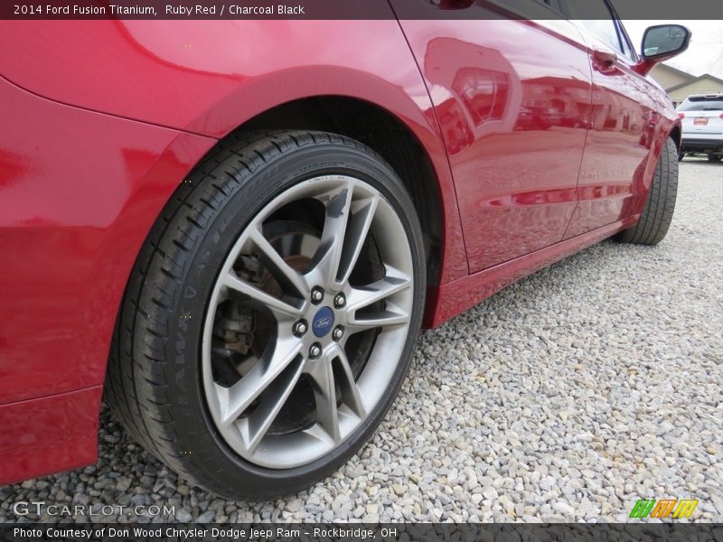 Ruby Red / Charcoal Black 2014 Ford Fusion Titanium