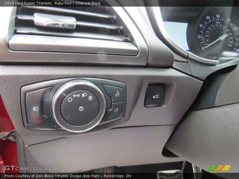 Ruby Red / Charcoal Black 2014 Ford Fusion Titanium