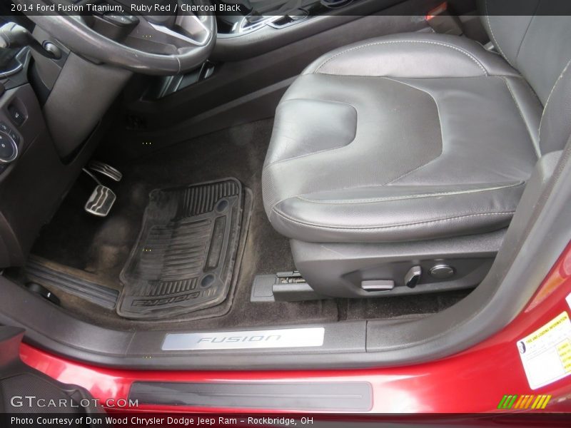Ruby Red / Charcoal Black 2014 Ford Fusion Titanium