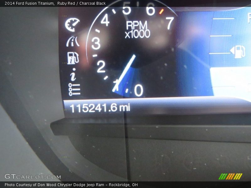 Ruby Red / Charcoal Black 2014 Ford Fusion Titanium