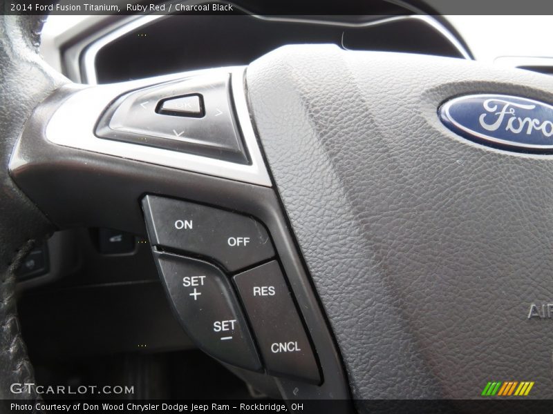 Ruby Red / Charcoal Black 2014 Ford Fusion Titanium