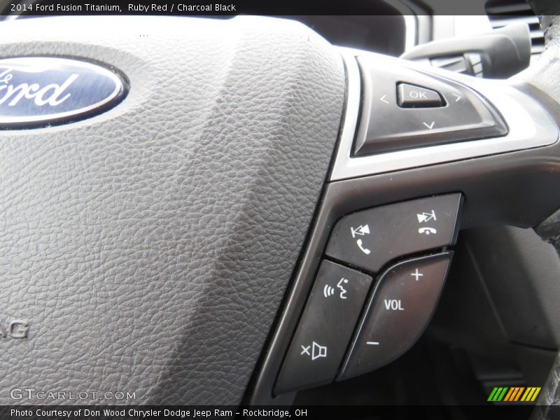 Ruby Red / Charcoal Black 2014 Ford Fusion Titanium