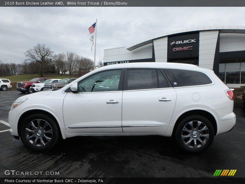 White Frost Tricoat / Ebony/Ebony 2016 Buick Enclave Leather AWD