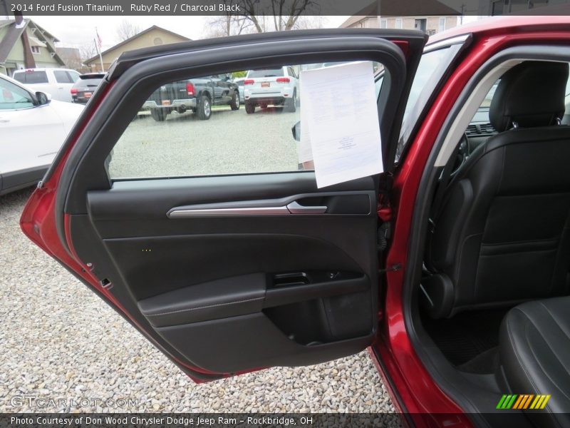 Ruby Red / Charcoal Black 2014 Ford Fusion Titanium