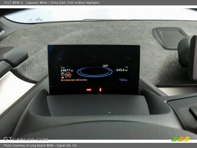 Capparis White / Deka Dark Cloth w/Blue Highlights 2017 BMW i3