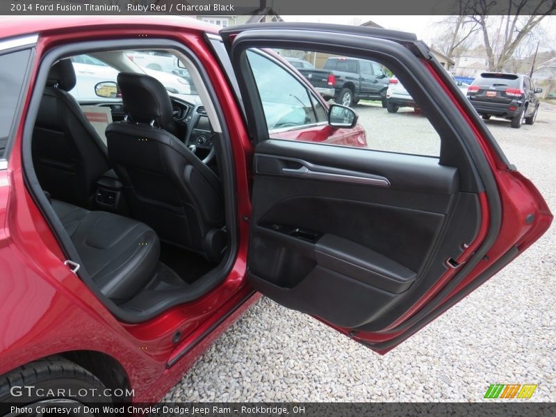 Ruby Red / Charcoal Black 2014 Ford Fusion Titanium