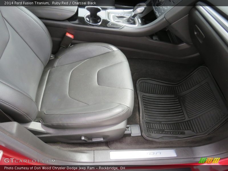Ruby Red / Charcoal Black 2014 Ford Fusion Titanium