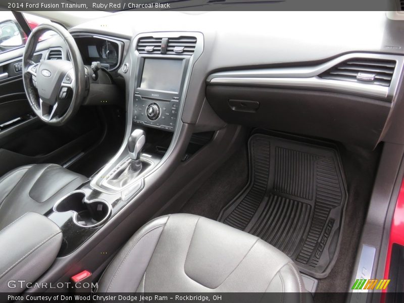 Ruby Red / Charcoal Black 2014 Ford Fusion Titanium
