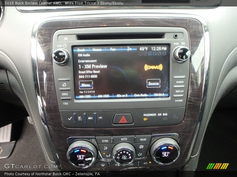 White Frost Tricoat / Ebony/Ebony 2016 Buick Enclave Leather AWD