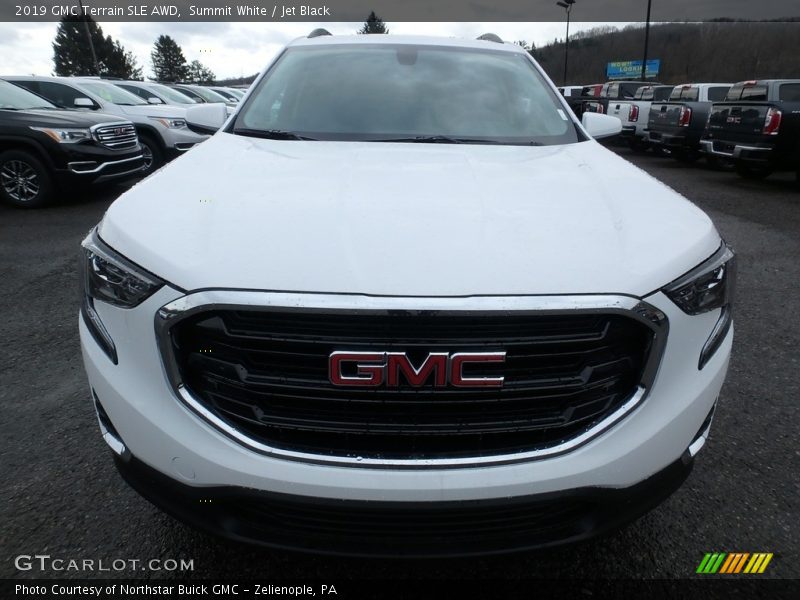 Summit White / Jet Black 2019 GMC Terrain SLE AWD