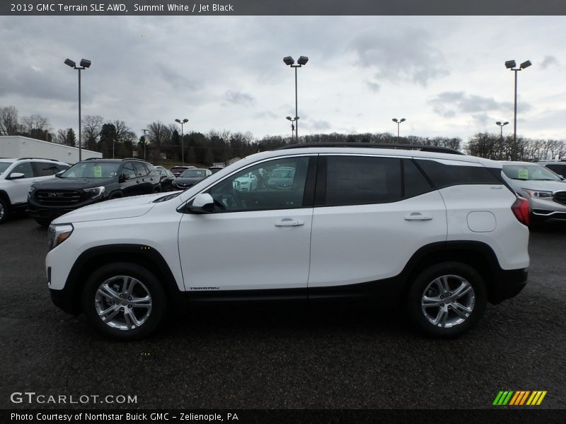 Summit White / Jet Black 2019 GMC Terrain SLE AWD