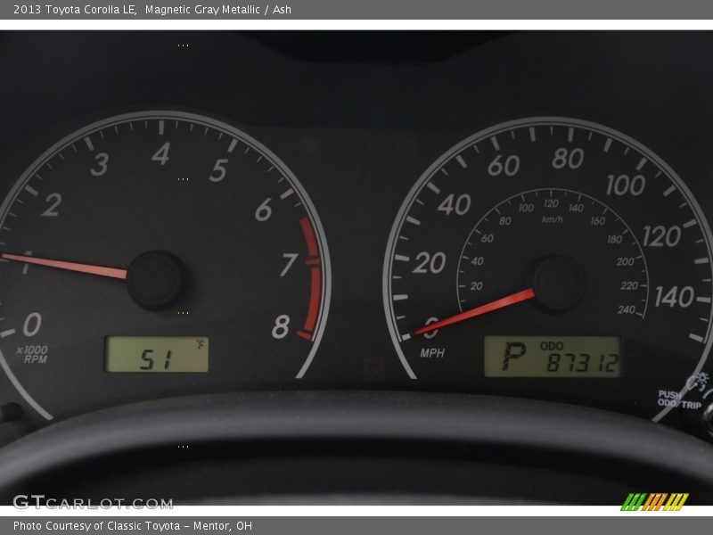 Magnetic Gray Metallic / Ash 2013 Toyota Corolla LE