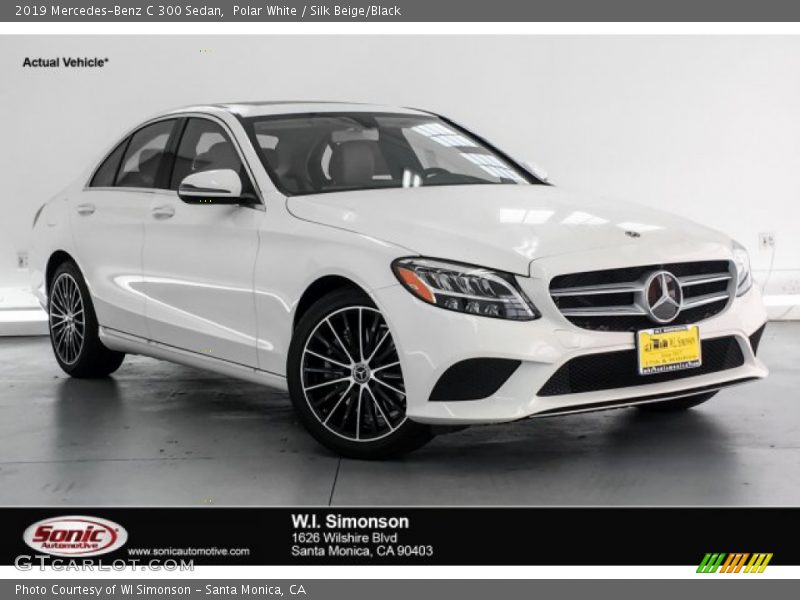 Polar White / Silk Beige/Black 2019 Mercedes-Benz C 300 Sedan