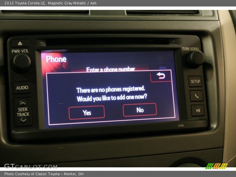 Magnetic Gray Metallic / Ash 2013 Toyota Corolla LE