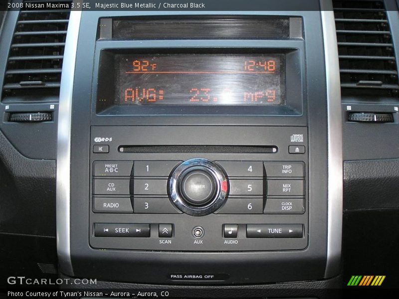 Majestic Blue Metallic / Charcoal Black 2008 Nissan Maxima 3.5 SE