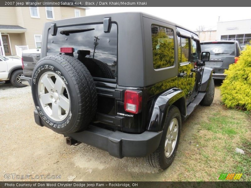 Black / Dark Khaki/Medium Khaki 2007 Jeep Wrangler Unlimited Sahara 4x4