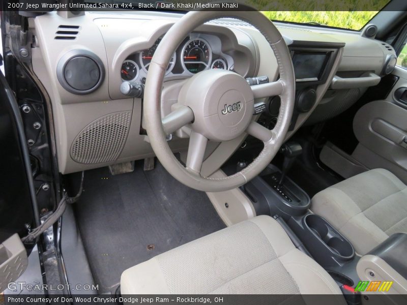Black / Dark Khaki/Medium Khaki 2007 Jeep Wrangler Unlimited Sahara 4x4