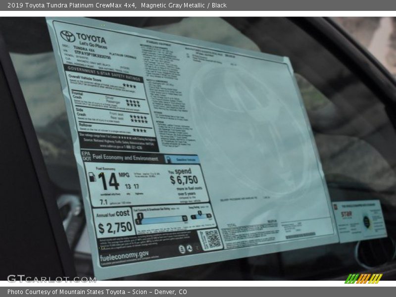 Magnetic Gray Metallic / Black 2019 Toyota Tundra Platinum CrewMax 4x4